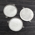 Double Loop Round Pendant Bezel Blank for Cabochon Craft view 4
