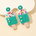 Seed Bead Popsicle Drop Earrings With Sprinkles Two Colors view 6
