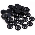 Black and White Oval Resin Cabochons in Five Size Options view 2