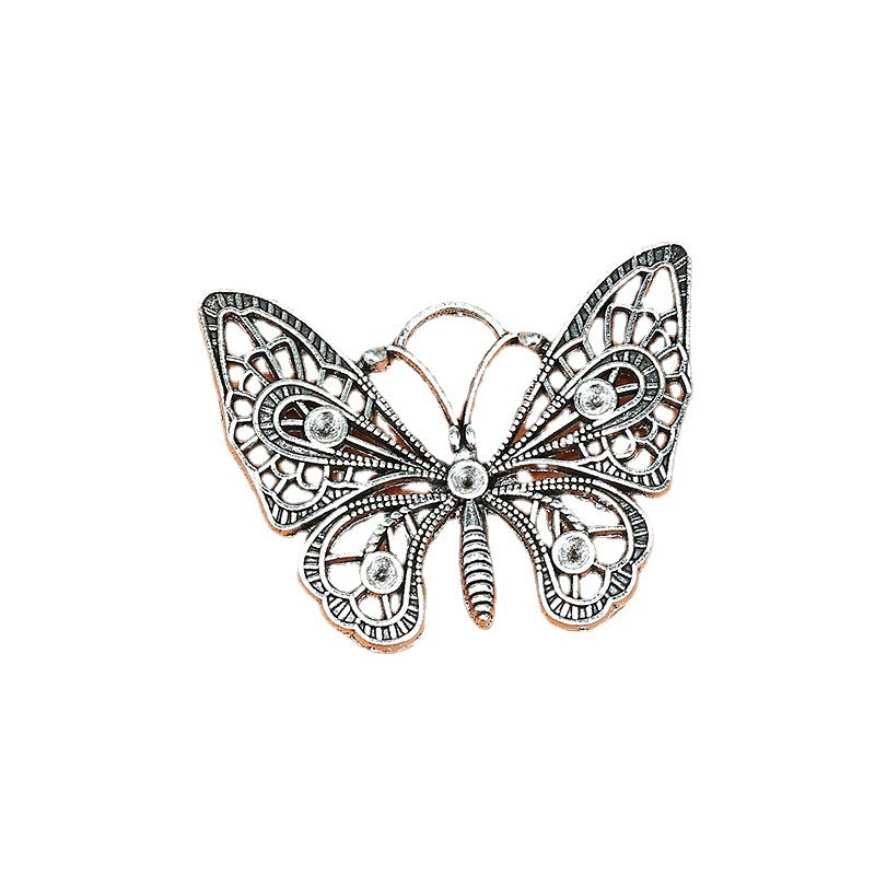 Vintage 48x35mm Hollow Butterfly Alloy Pendant