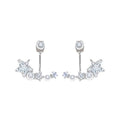 Star Pearl Front Back Earrings Statement Jewelry Design view 5