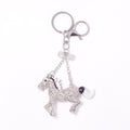 Silver Rhinestone Running Horse Keychain Chain Clasp view 4