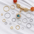 Textured Metal Open Jump Rings in Six Sizes and Three Finishes view 2