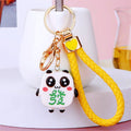Panda Mahjong Charm Keychains with Braided Wrist Strap Options view 10