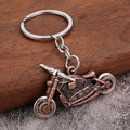 Metal Motorcycle Keychain With Split Ring in Four Color Finishes view 2