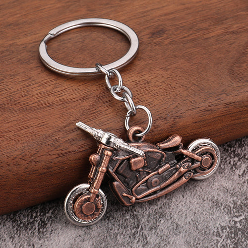 Moving Motorcycle Wheel Zinc Alloy Keychain Pendant Gift Accessory