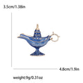 Enamel Genie Lamp Brooch in Five Metallic Colorways view 6