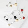 Seven Piece Double Ball Collar Pin Set for Jackets Scarves and Lapels view 1