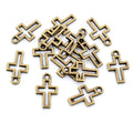 Openwork Cross Metal Charms in Gold Bronze and Silver Tones view 7
