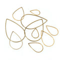 Teardrop Outline Charms in Two Metal Tones and Four Sizes view 4
