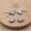 Antique Silver Textured Heart Small Hole Bead for Jewelry Making view 2