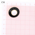 Gold Tone Black and White Round Enamel Stud Earrings view 2