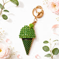 Rhinestone Ice Cream Cone Keychain Metal Bag Charm view 8