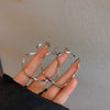 Silver Slim Hoops