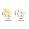 Pastel Double Wing Butterfly Metal Charms, 24 Colorways view 2
