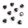 Faceted Heart Crystal Charms in Five Colors and Two Metal Tones view 9