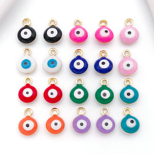 Gold-Tone Evil Eye Enamel Charms in Round, Star, Heart and Hand Shapes