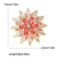 Layered Crystal Snowflake Brooch in Nine Bright Jewel Colors view 11
