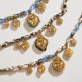 Silk Scarf Braided Heart Necklace and Bracelet in Twenty Four Styles view 2