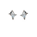Silver Tone Marquise Crystal Starburst Stud Earrings view 5