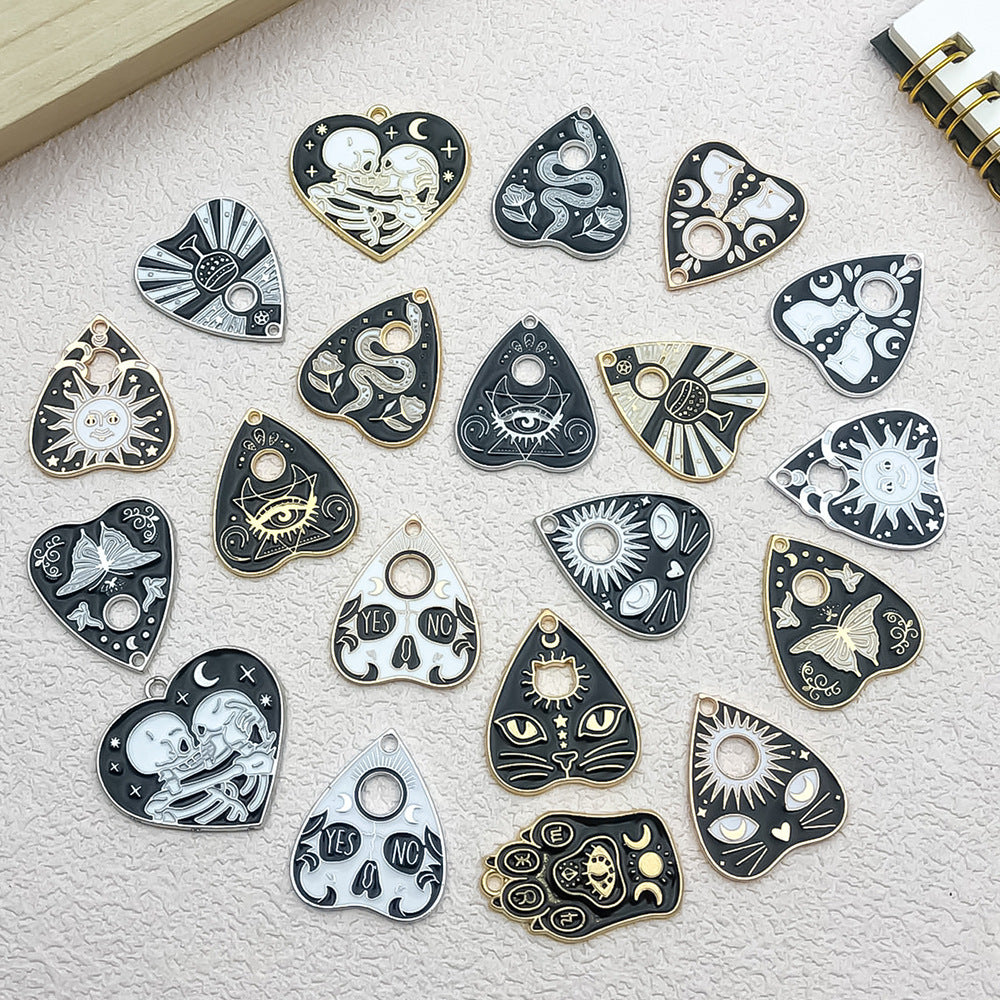 Zinc Alloy Enamel Halloween Theme Charm Pendant for DIY Earrings Necklace Keychain