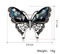 Gold Tone Silver Tone Butterfly Sculpted Crystal Enamel Nineteen Designs Metal Brooch Pin view 10