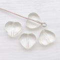 Transparent Glass Heart Beads in 6mm 8mm and 10mm Sizes view 12