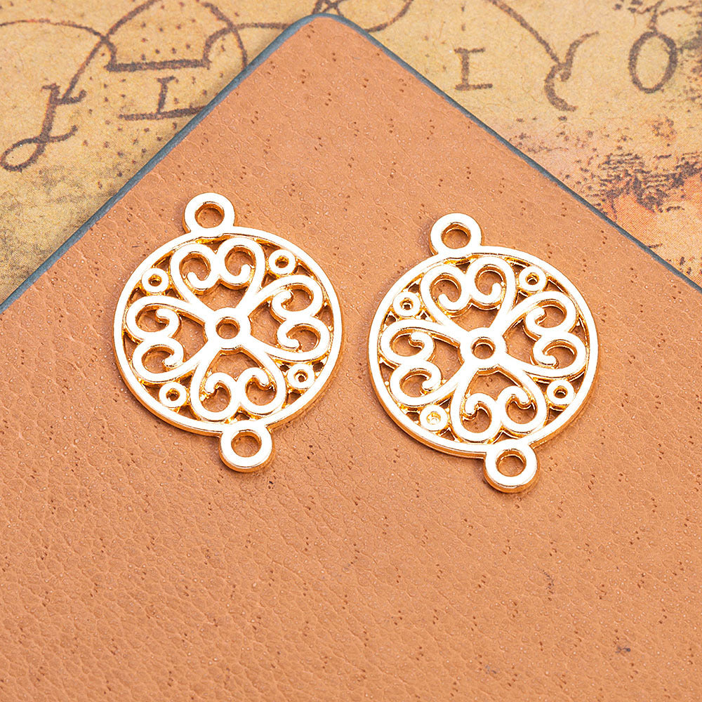 Ethnic Hollow Double Hole Connector Charm 24x18mm