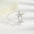 Gold and Silver Double Starfish Open Upper Arm Cuffs view 7