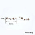 Five Star Climber Earrings in Three Finishes with Polished Metal Finish view 5