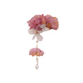 Pink White Flower Cluster Duckbill Hair Clip Pair With Long Tassels view 5