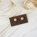 Cream Pearl Dome Stud Earrings Five Sizes 8 to 16mm view 7