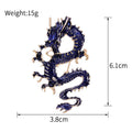 Gold Tone Dragon Enamel Four Designs Metal Brooch Pin view 2
