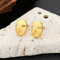 Gold Tone Stainless Steel Novelty Stud Earrings in Six Designs view 7