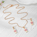 Enamel Fish Stud Earring Necklace Sets 9 Color Styles view 4