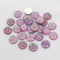 Round Textured Resin Crystal Cluster Flatbacks in 13 Colors view 6