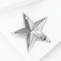 Pave Crystal Five Point Star Brooch in Clear or Red view 4