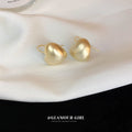 Brushed Gold-Tone Heart Stud Earrings For Women Jewelry view 4