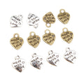 Made With Love Heart Alloy Charms in Two Finishes for Jewelry Making view 5