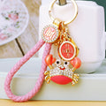 Jeweled Crab Fortune Keychains in Five Colors with Braided Loops view 7