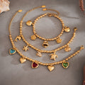 Bell Flower Marine and Heart Charm Bracelet Collection in Three Finishes view 2