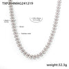 Steel White Necklace
