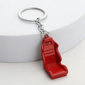 Metal Car Seat Keychain in Black, Red, Blue, Gunmetal and Silver view 4