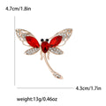 Long Tail Dragonfly Brooch With Large Marquise Crystals view 7