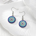 Rhinestone Evil Eye Round, Eye and Heart Drop Earrings in Five Designs view 6