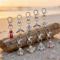 Beaded Guardian Angel Keychain Silver Clasp Nine Styles view 3