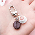 Coffee Bean Cup Keychains In Three Styles With Silver Tone Clasps view 1
