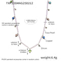 Faux Pearl Heart Charm Necklace Bracelet Gold Or Steel Tone view 8