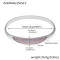 Zircon Pave Stainless Steel Hinge Bangles Gold Or Steel view 10