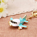 Enamel Airplane Keychains in Four Colors with Braided and Bare Loops view 12